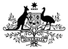 Crest Australian Government with kangaroo and emu